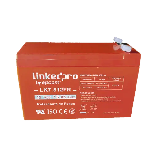 [TELL-ENE229357] Batería 12 V / 7.5 Ah / UL / Tecnología AGM / Vida útil promedio de 5 años / Retardante a la Flama / Para equipo electrónico, Alarmas de Intrusión / Incendio/ Control de acceso / Video Vigilancia / Incluye adaptador
